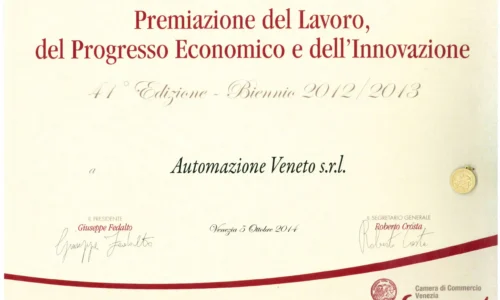 AUTOMAZIONE VENETO PREMIO AL LAVORO 41 EDIZIONE